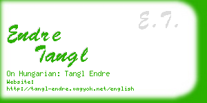 endre tangl business card